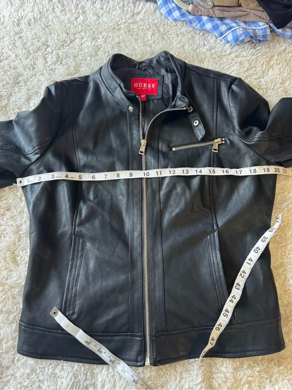 Guess black faux